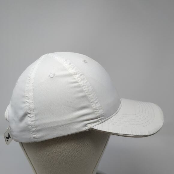Mission Strapback Baseball Hat Solid White One Size Adjustable 6 Panel - Picture 5 of 9